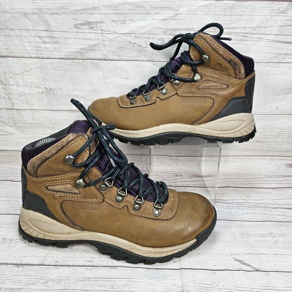 Women's Columbia Hiking Boots Size 7.5 Newton Ridge Plus Brown *no Insoles - Picture 1 of 8